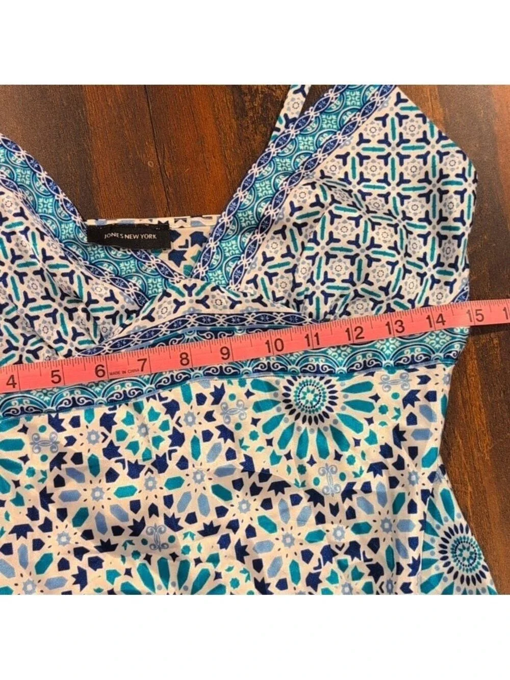 Jones New York Teal and Navy Intimates , Size Small, Polyester.Ajustable Straps.